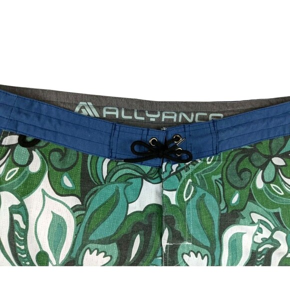 Allyance Shipwreck Board Shorts  Men's 32  Retro Marker Green UPF 50+ Stretch - Picture 5 of 9
